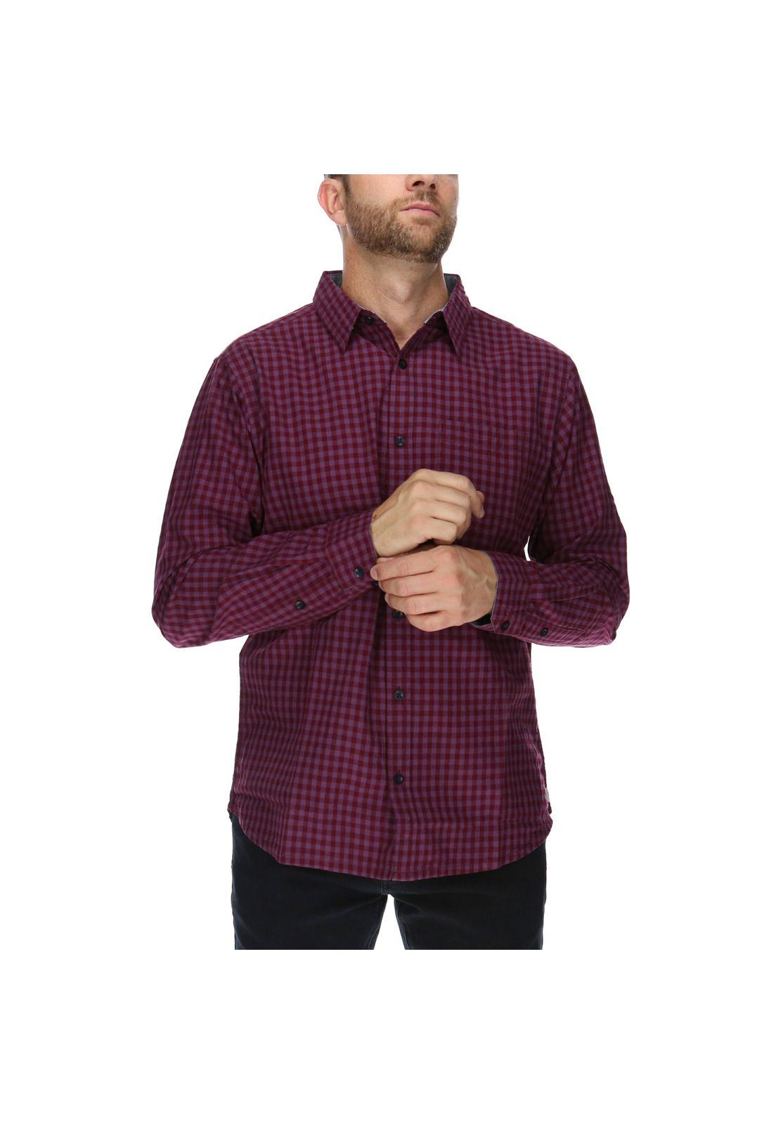 Camisa Foundation Gingham Burdeo-0