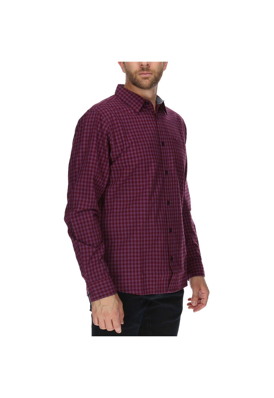 Camisa Foundation Gingham Burdeo-3