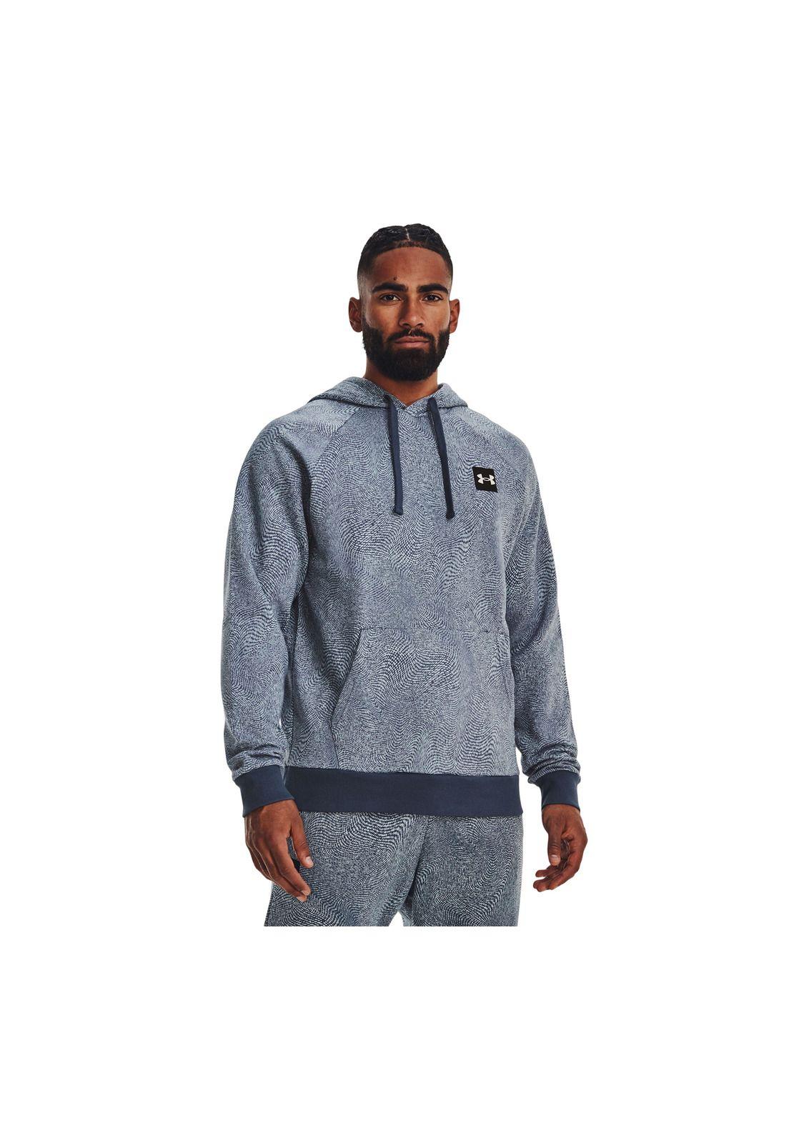 Polerón Training Rival Fleece Printed Gris Hombre-0