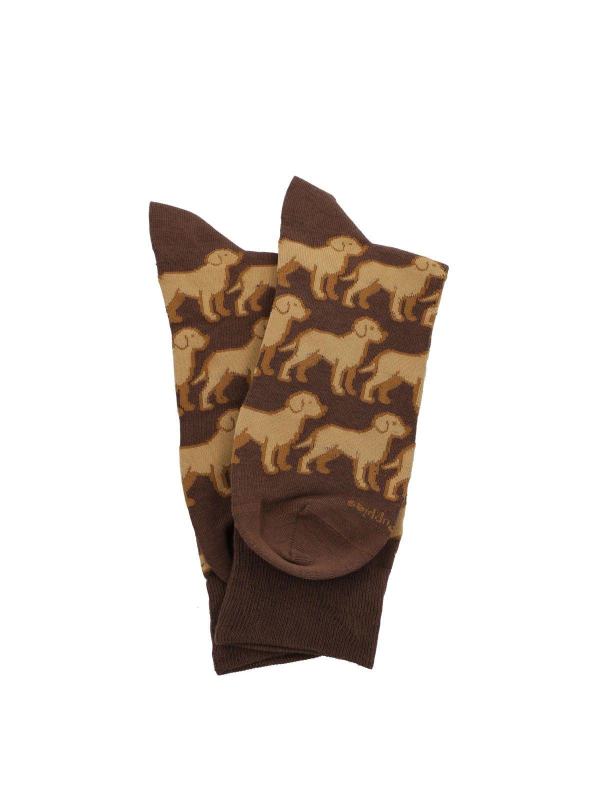 Calcetín Algodón Hombre C Golden Café-2