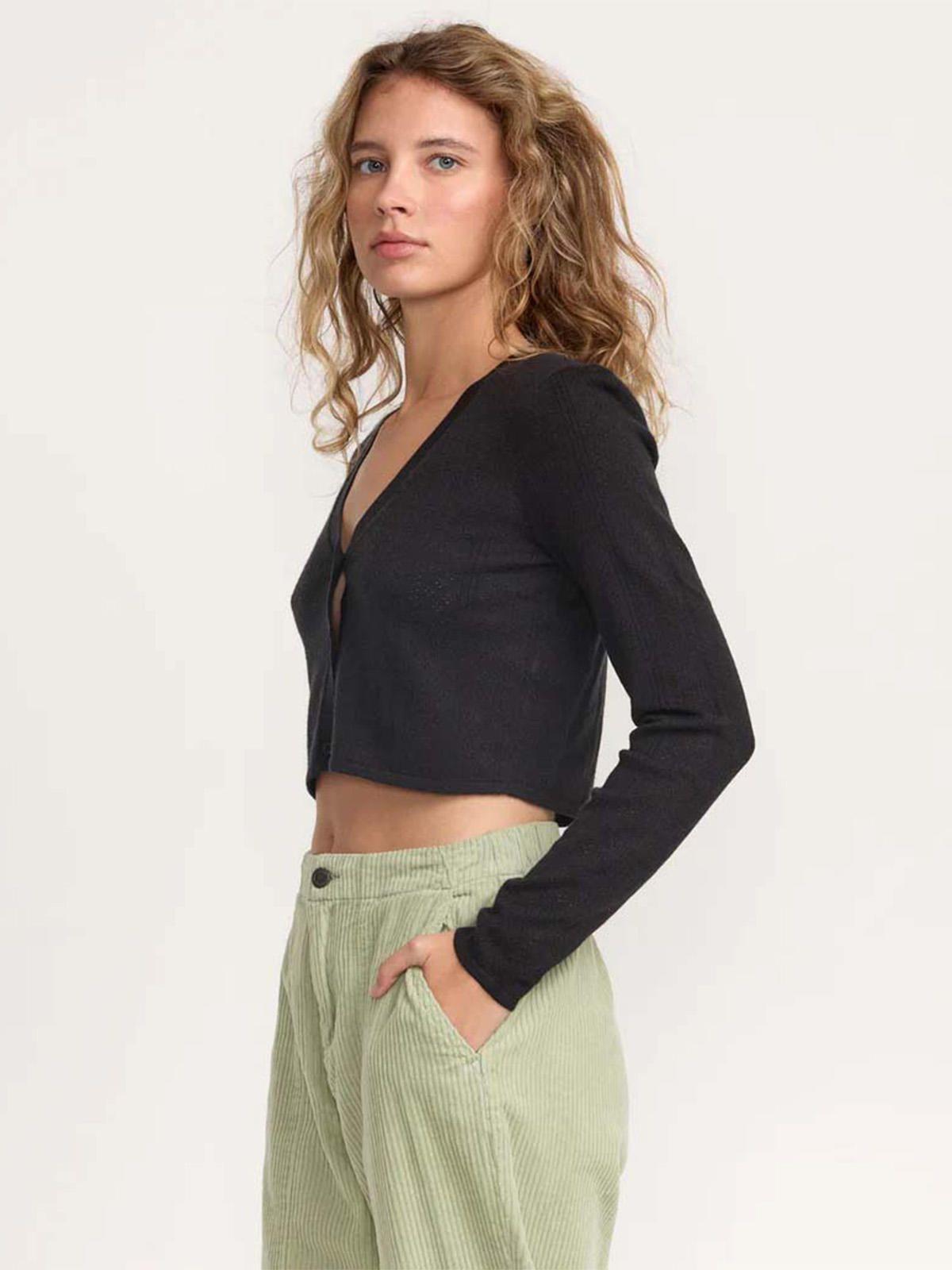 Sweater Mujer School Dance Cardig Negro Rvca-4