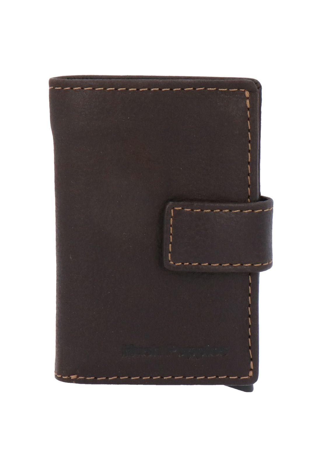 Tarjetero Cuero Thu Triple Hardcase Café-0