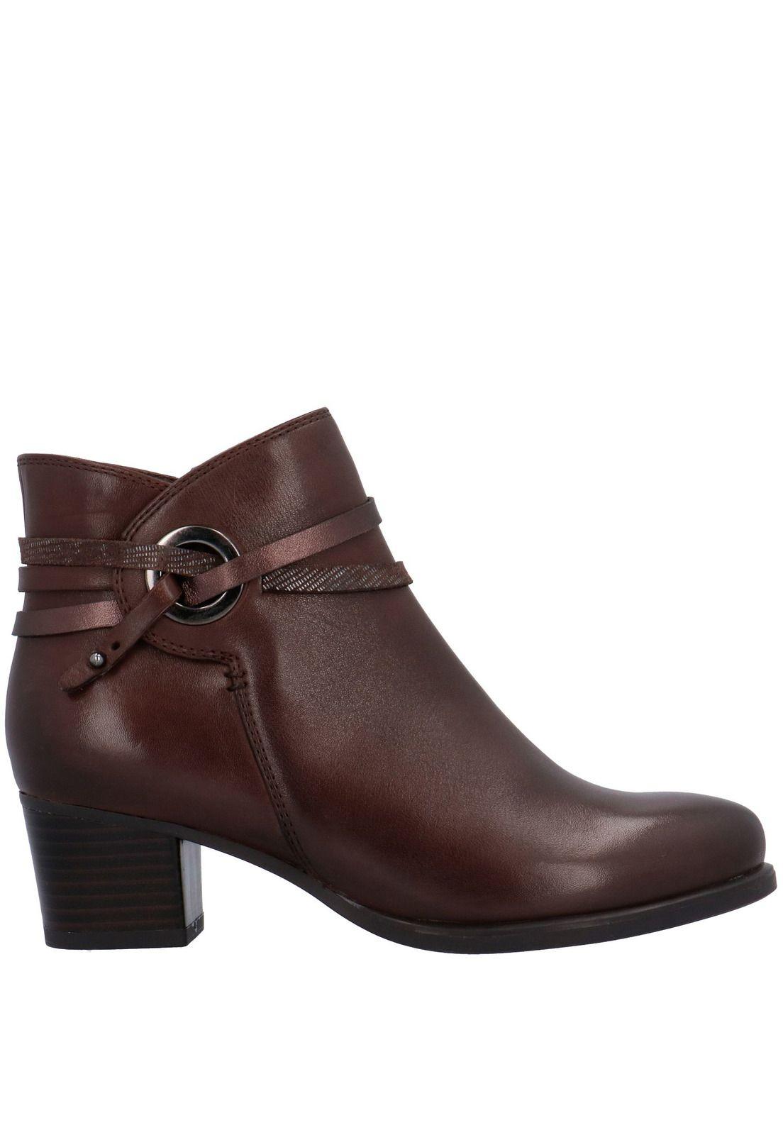 Botin Mujer Cuero Jelania Café-1