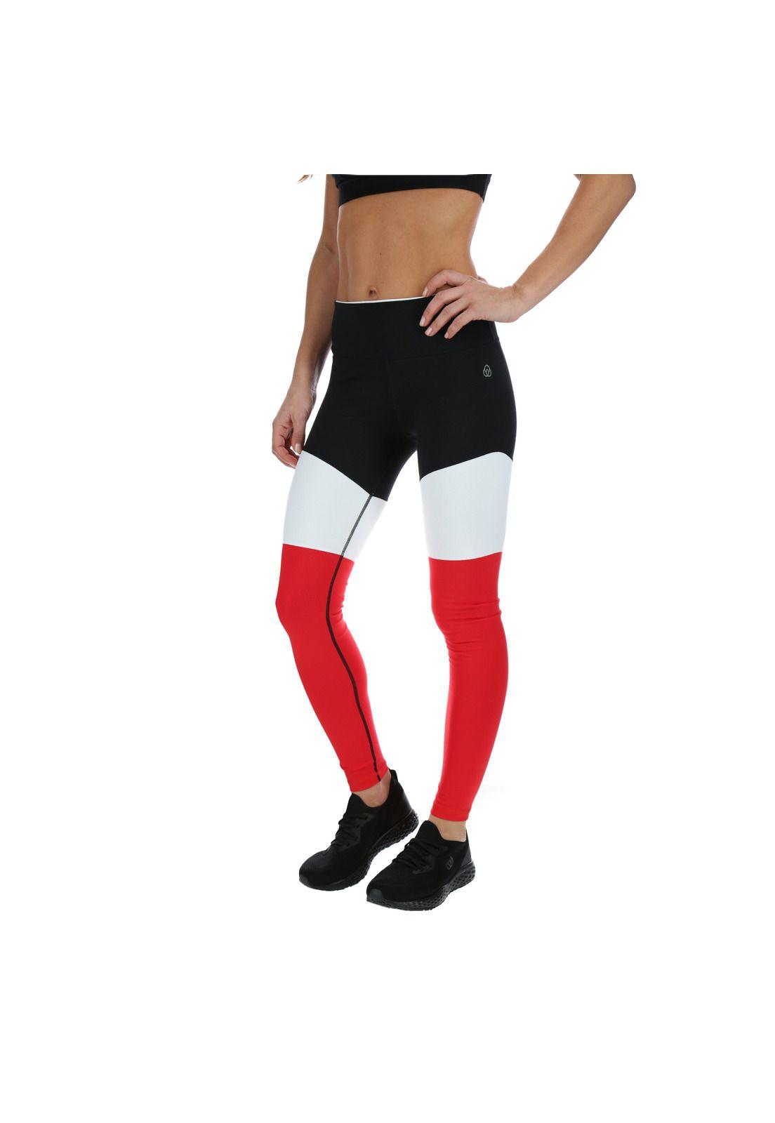 Calza Legging Tri Color Negro-1