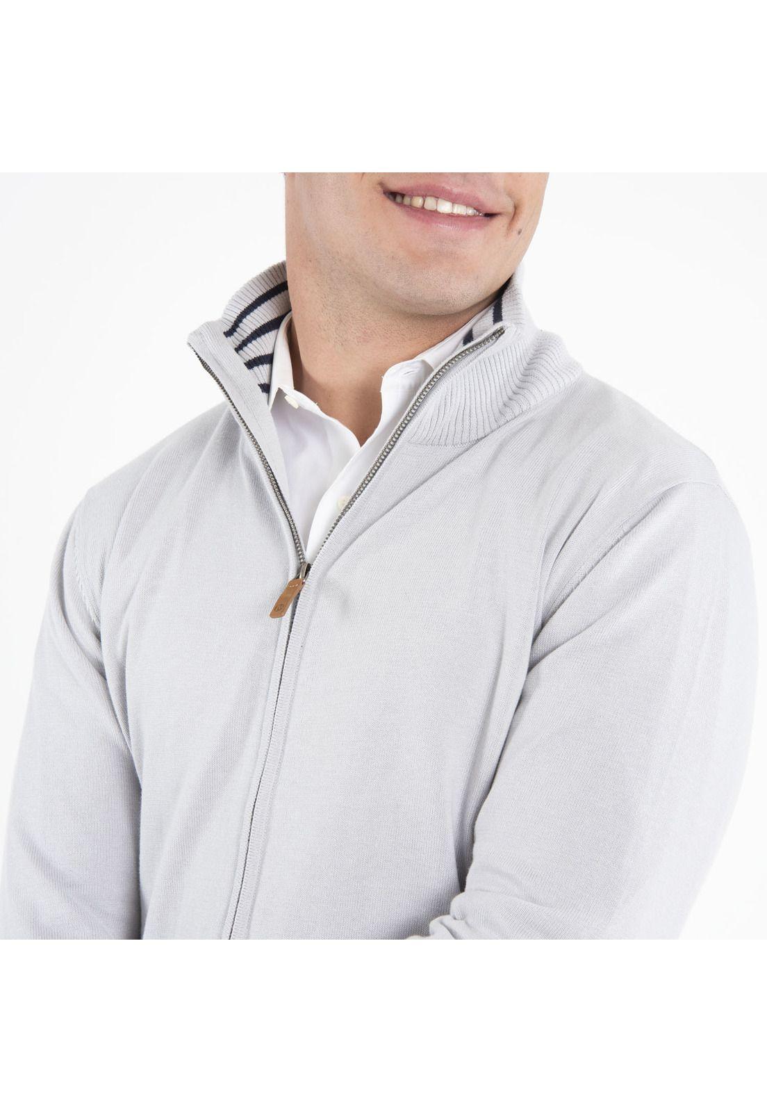 Sweater Hombre Reno Zipper Sweater Blanco-3
