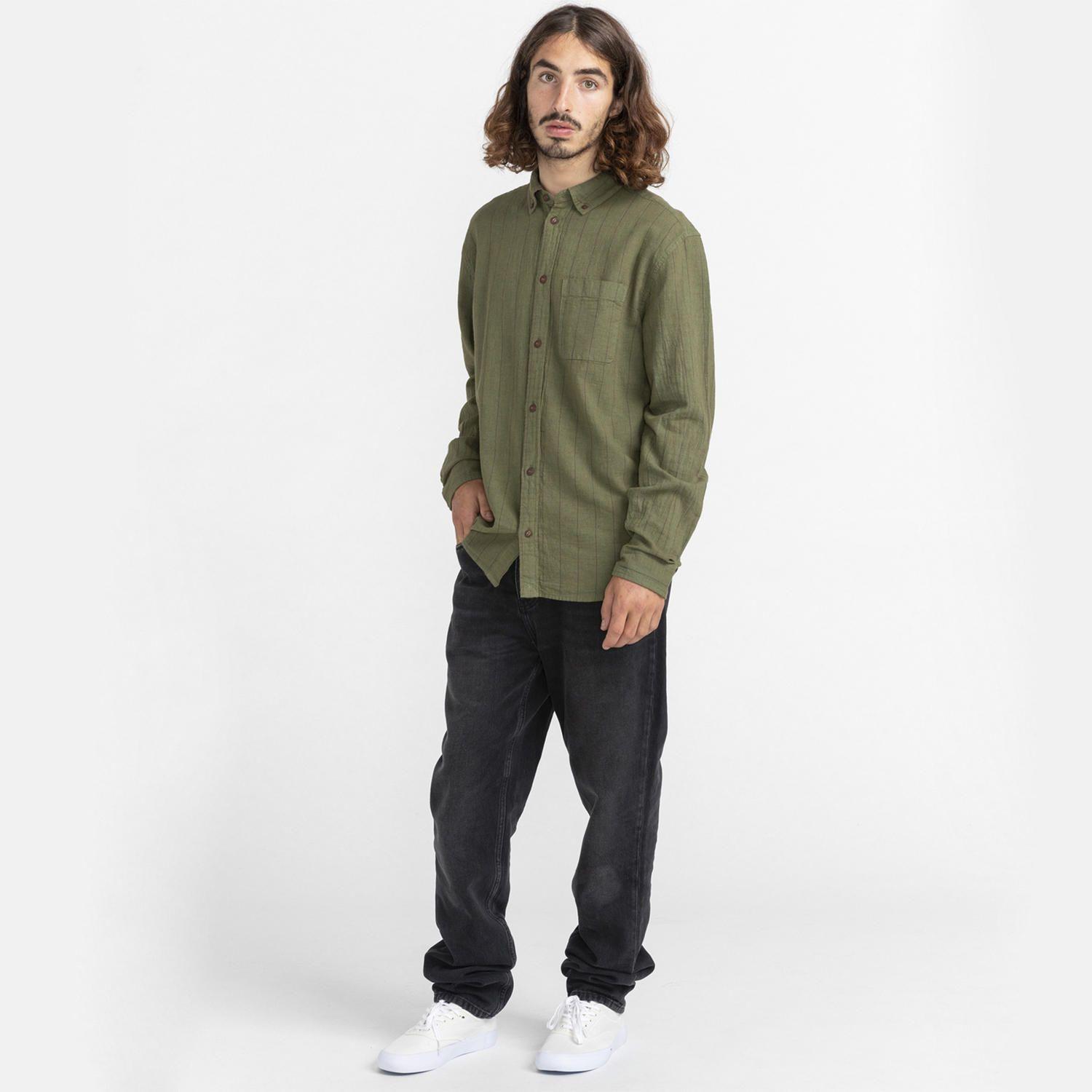 Camisa M/L Hombre Lodge Verde-4