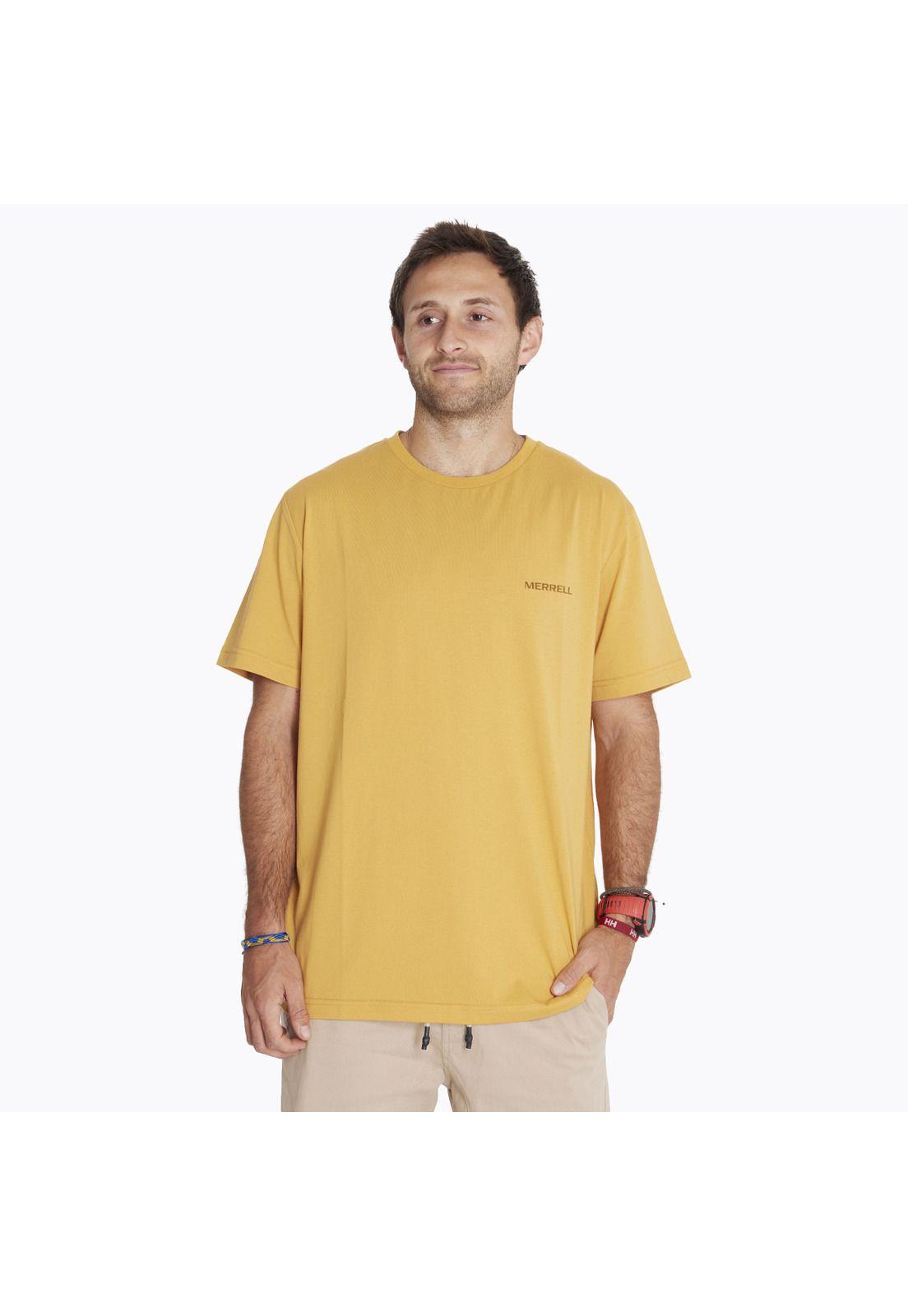 Polera M/C Logo Shirt Mostaza Hombre-0