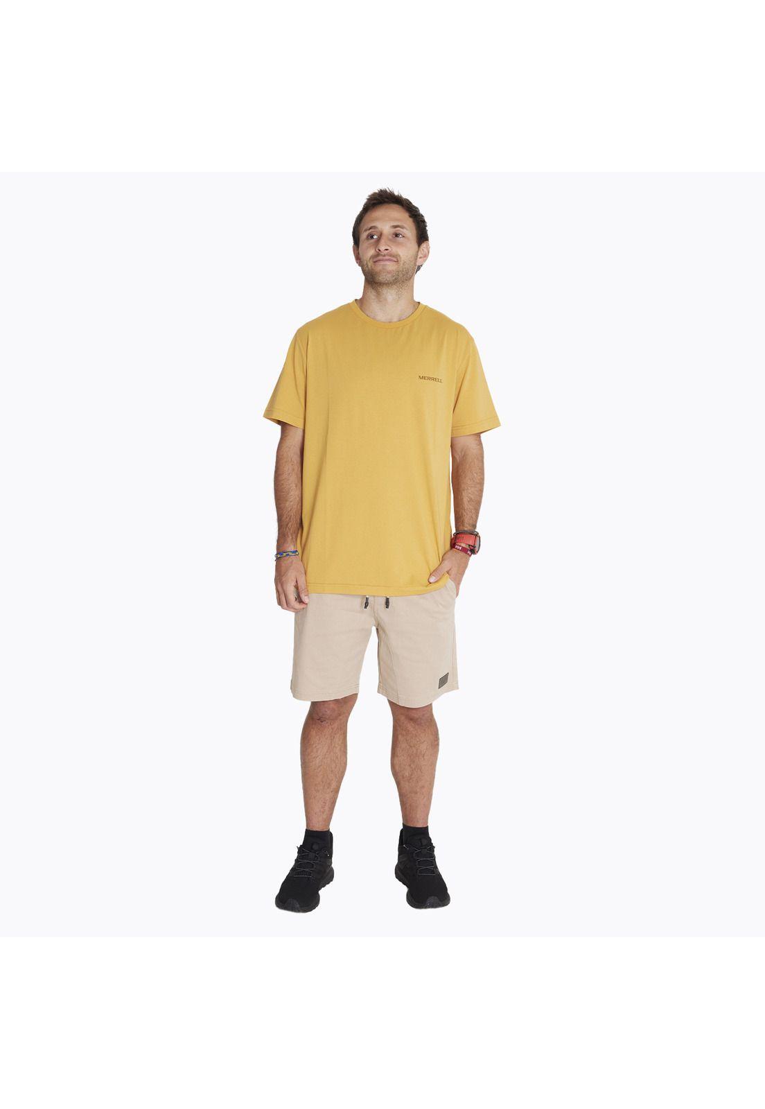 Polera M/C Logo Shirt Mostaza Hombre-4