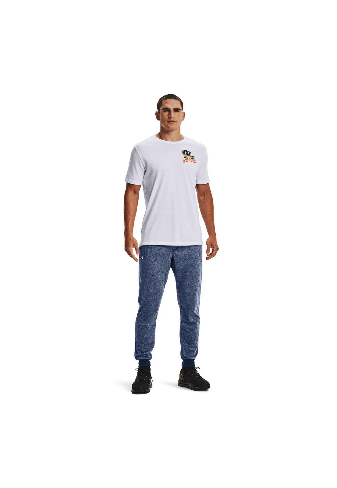 Pantalón Buzo Hombre Tricot Jogger Azul-4