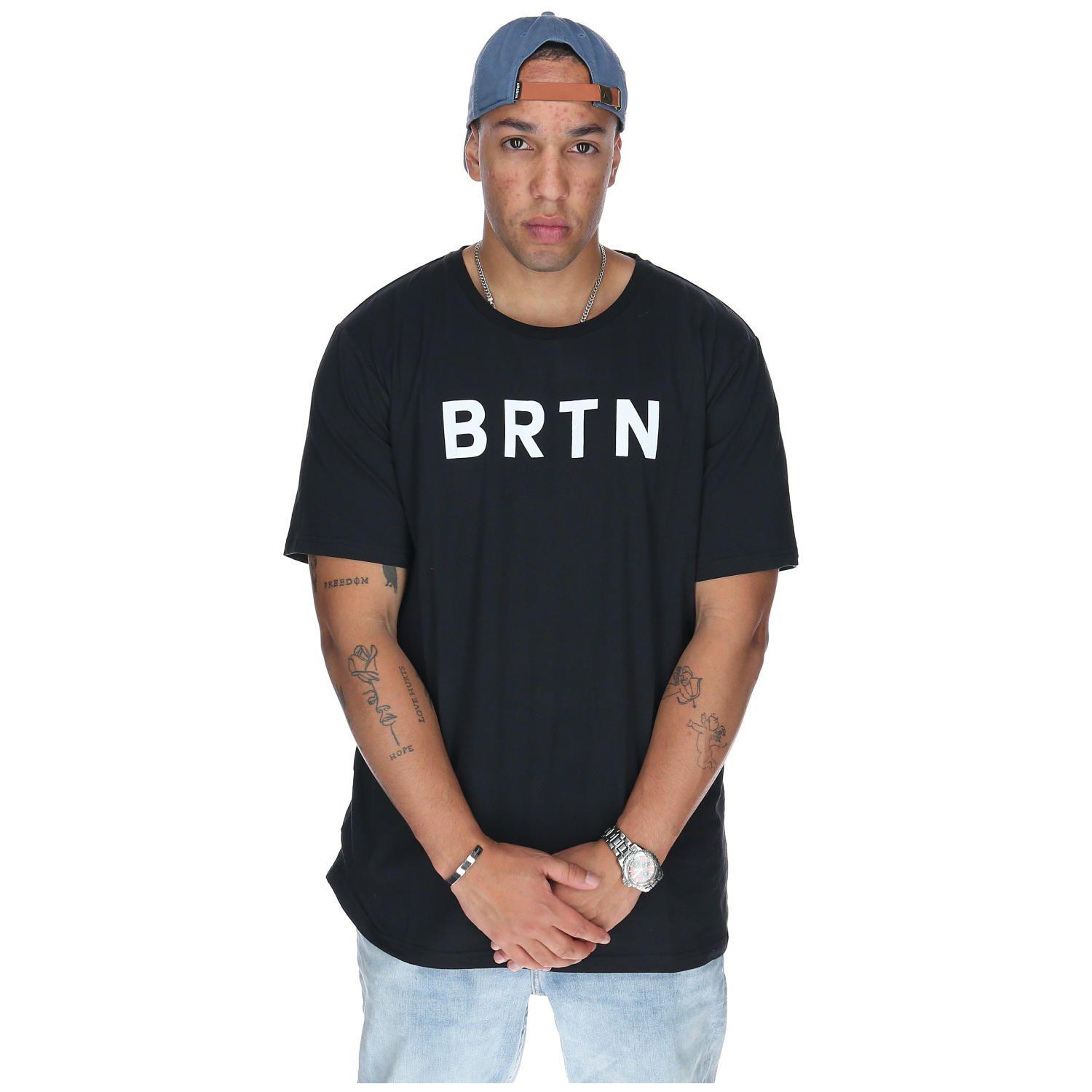 Polera M/C Hombre Brtn Logo Negro-4