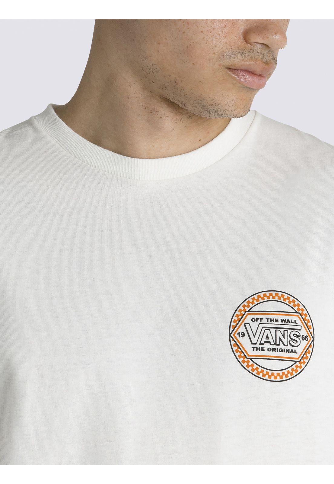 Polera M/C Circle Checker Drop Crema Hombre-4