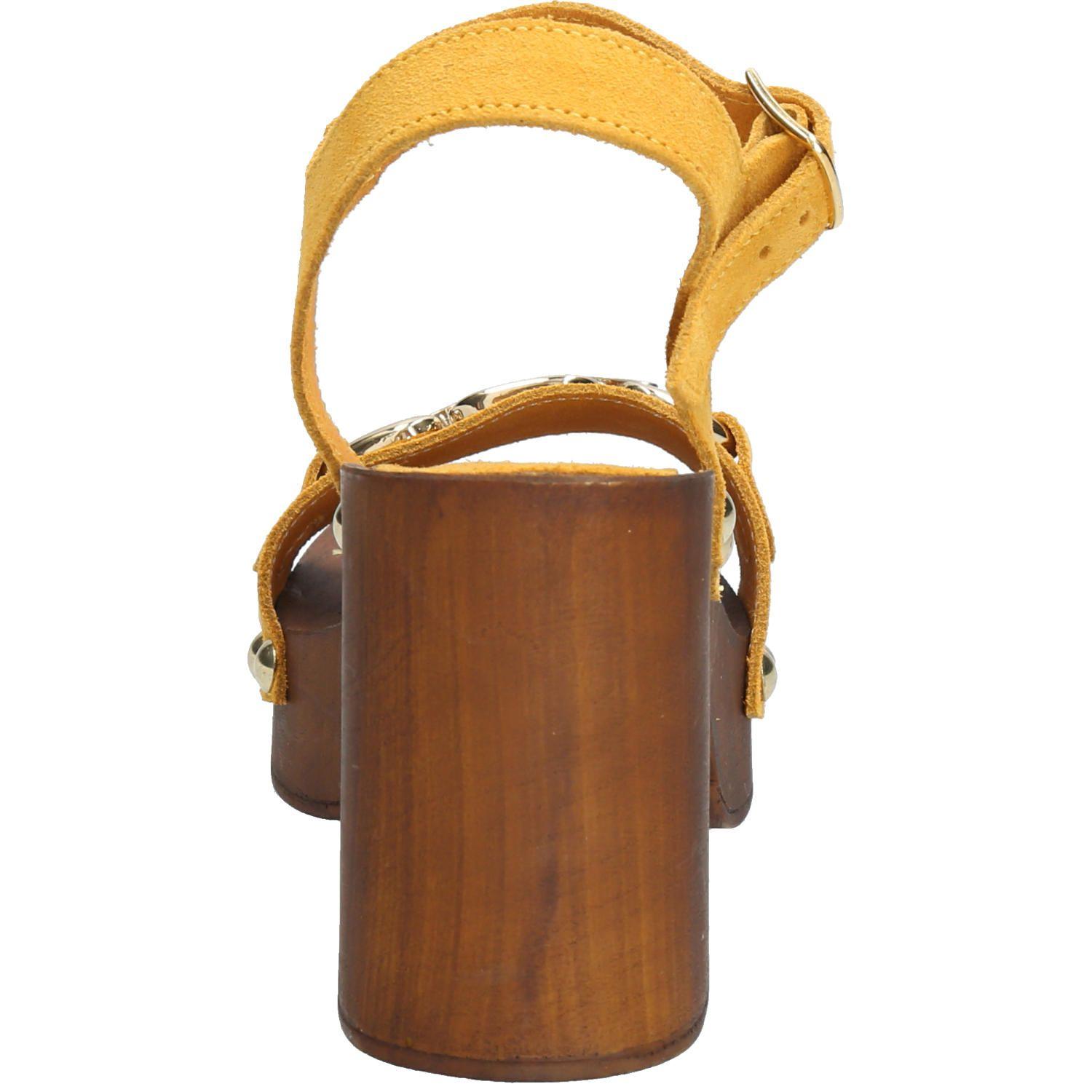 Sandalia Cuero Mujer Portofino Amarillo-6