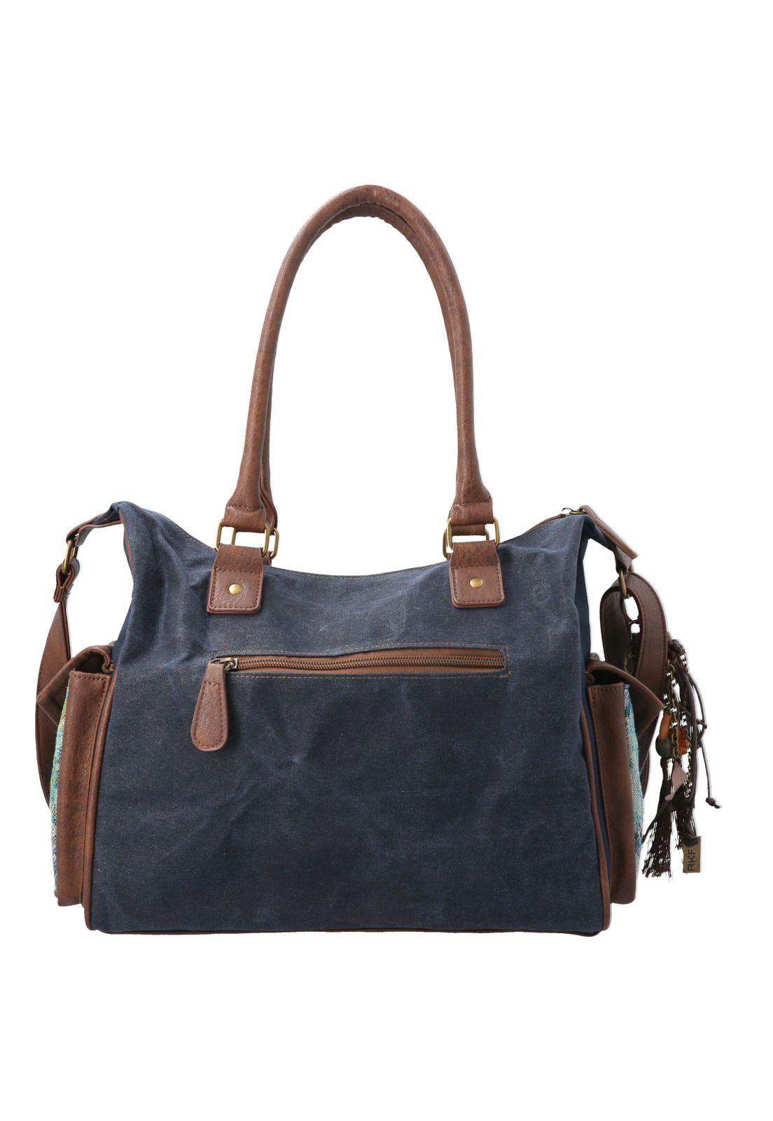 Cartera Textil Mujer Rossi I Hobo Azul-2