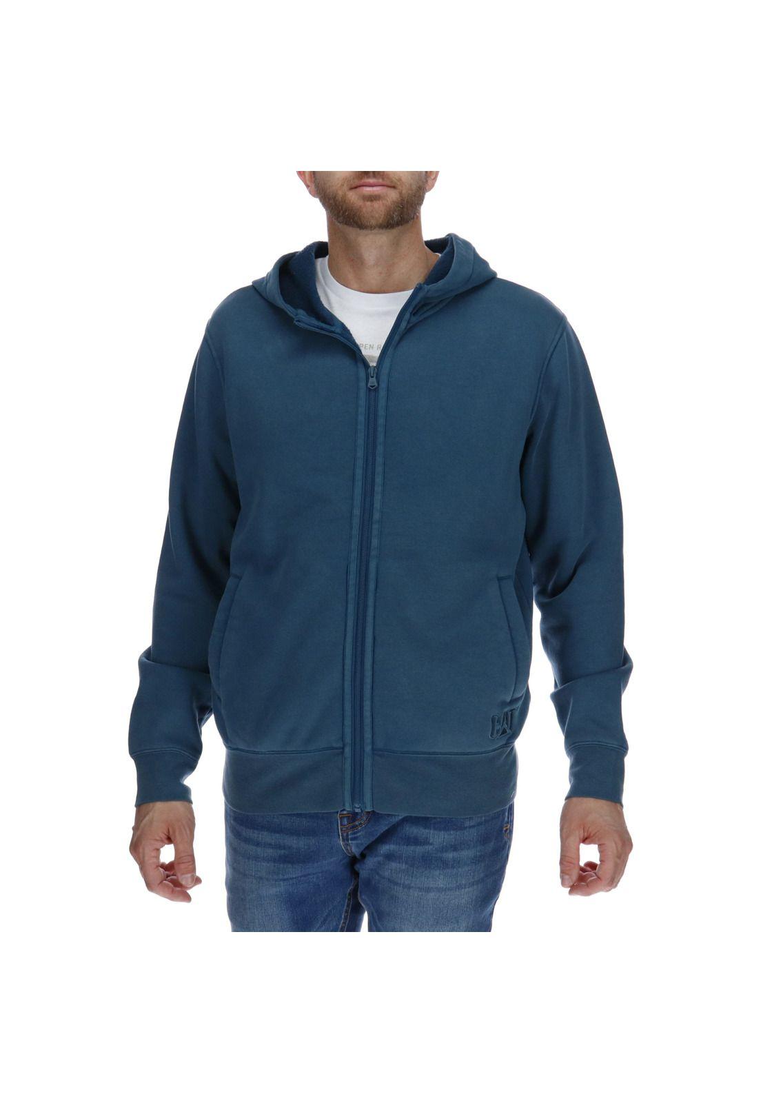 Polerón Hombre Foundation Washed Fz Hooded Sweatshirt Algodón Azul Petróleo-0