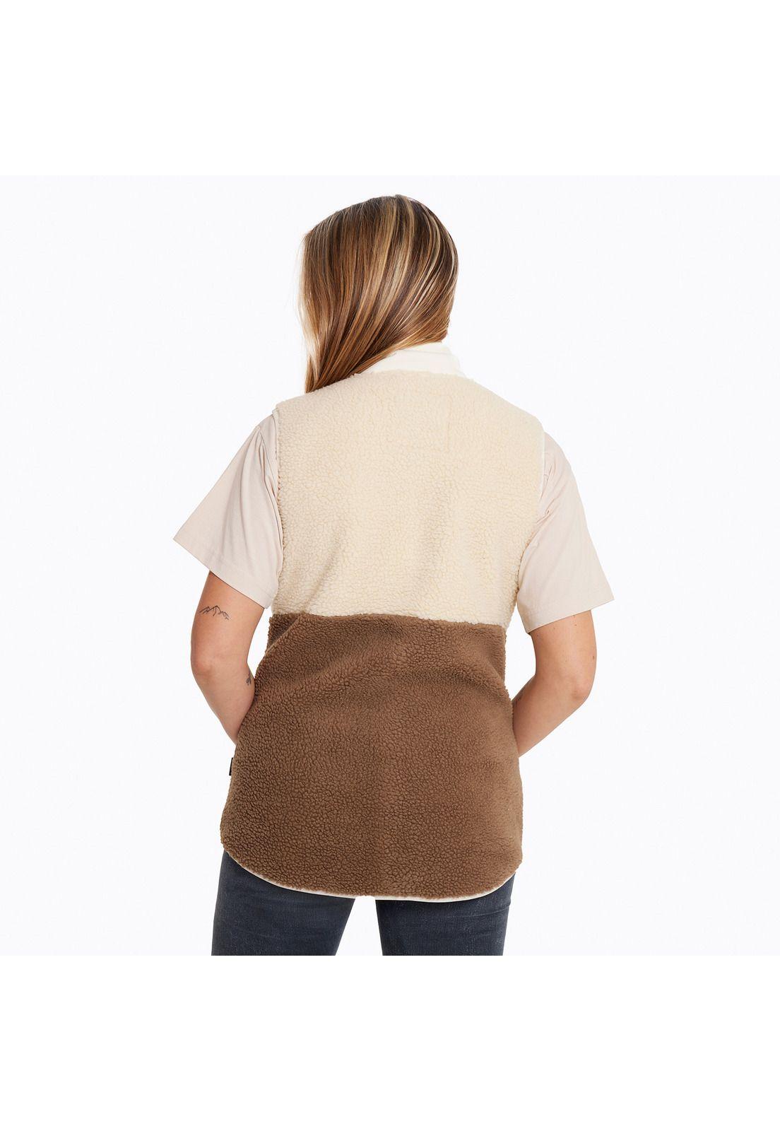 Polar Sin Mangas Mujer Trinity Sherpas Beige-1