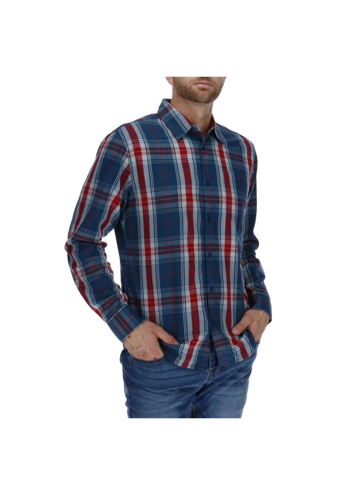 Camisa Ml Hombre Foundation Watch Tartan L/S Shirt Algodón Multicolor-3