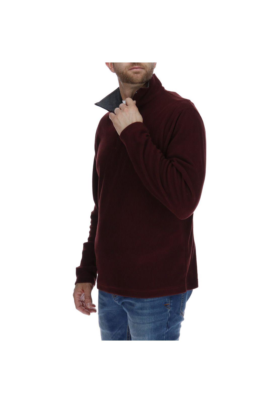 Polar Hombre Foundation 1/4 Zip Microfleece Jacket Poliéster Burdeo-1