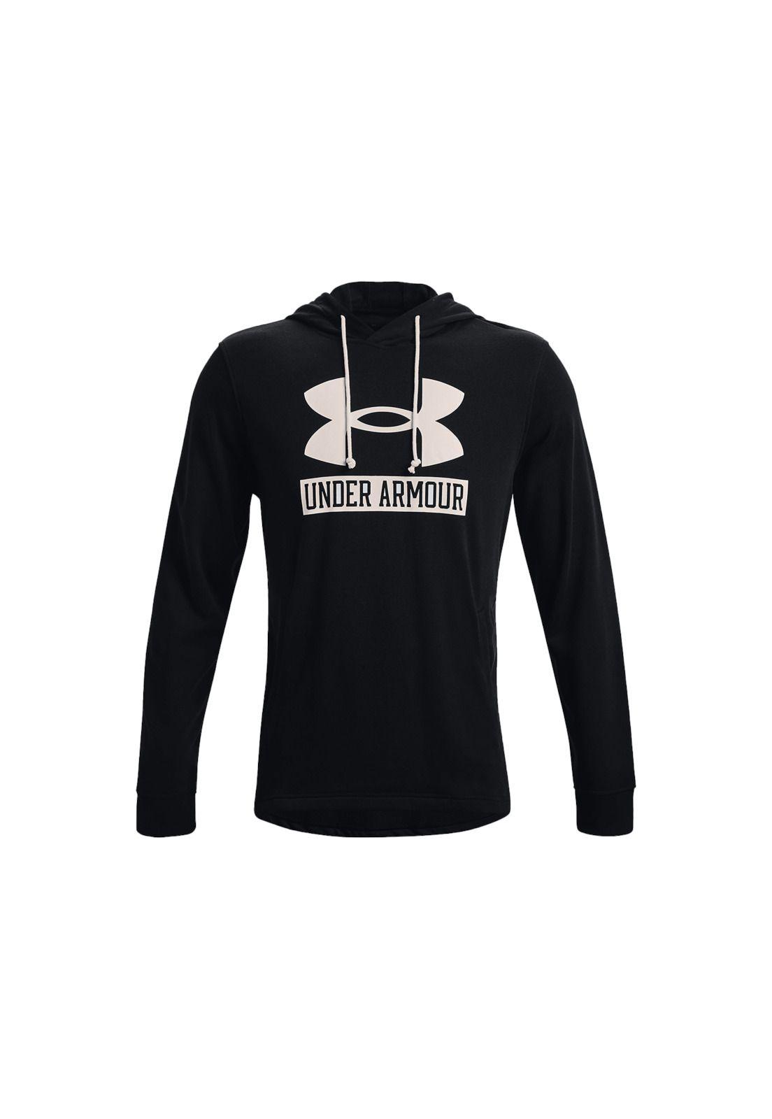 Polerón Buzo Hombre Rival Terry Logo Hoodie Negro-0