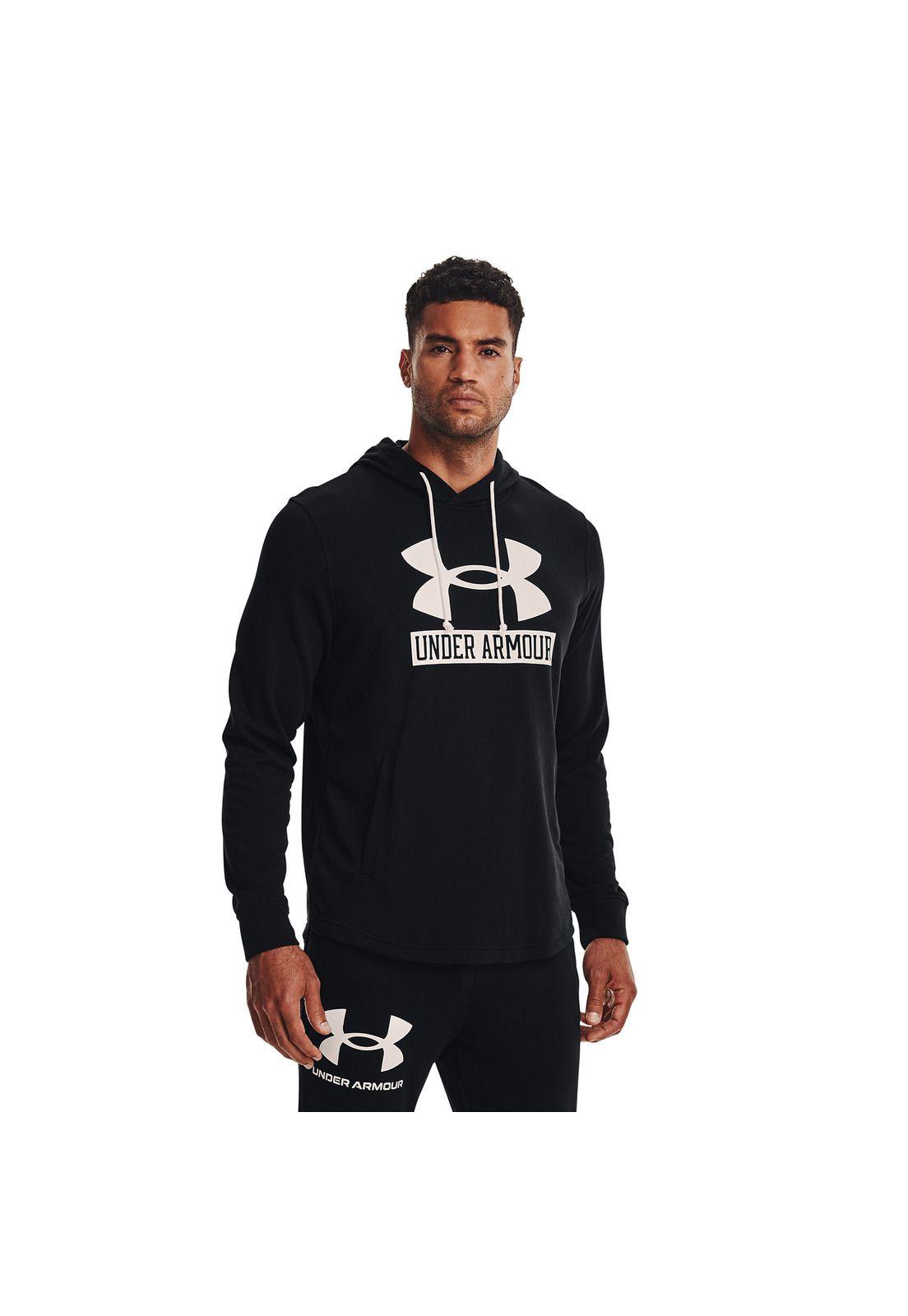 Polerón Buzo Hombre Rival Terry Logo Hoodie Negro-2