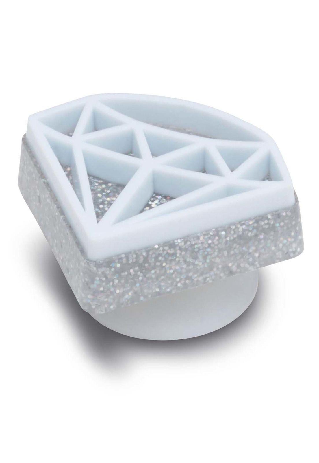 Jibbitz Crocs Diamante Azul Brillo Blanco-2