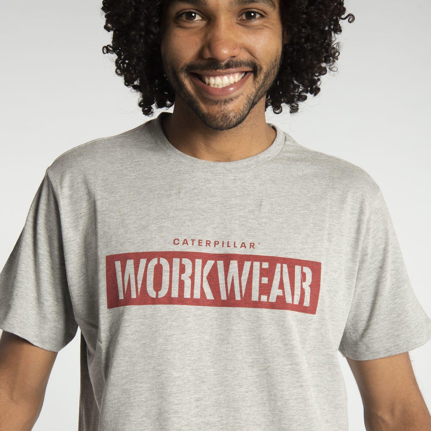 Polera Manga Corta  Hombre Fdtn Workwear Tee Gris-3