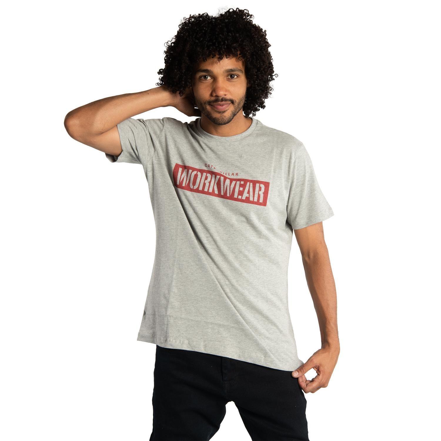 Polera Manga Corta  Hombre Fdtn Workwear Tee Gris-0