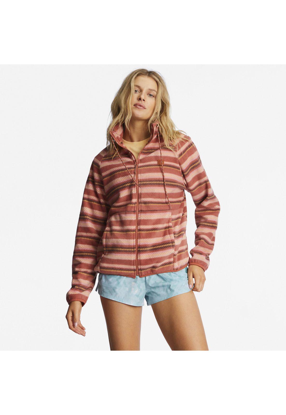 Polerón Mujer Boundary Zip Li Coral-0