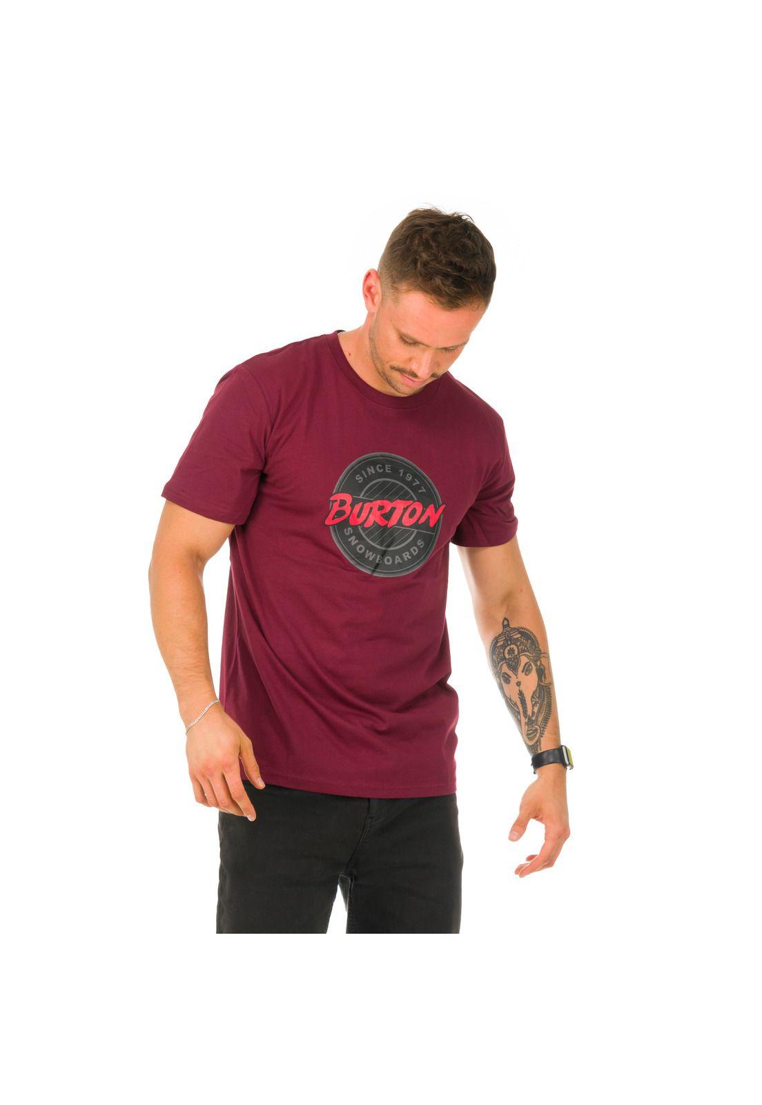 Polera M/C Hombre Retro I Burdeo -0