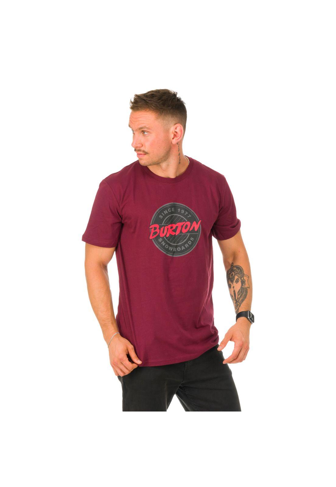 Polera M/C Hombre Retro I Burdeo -1