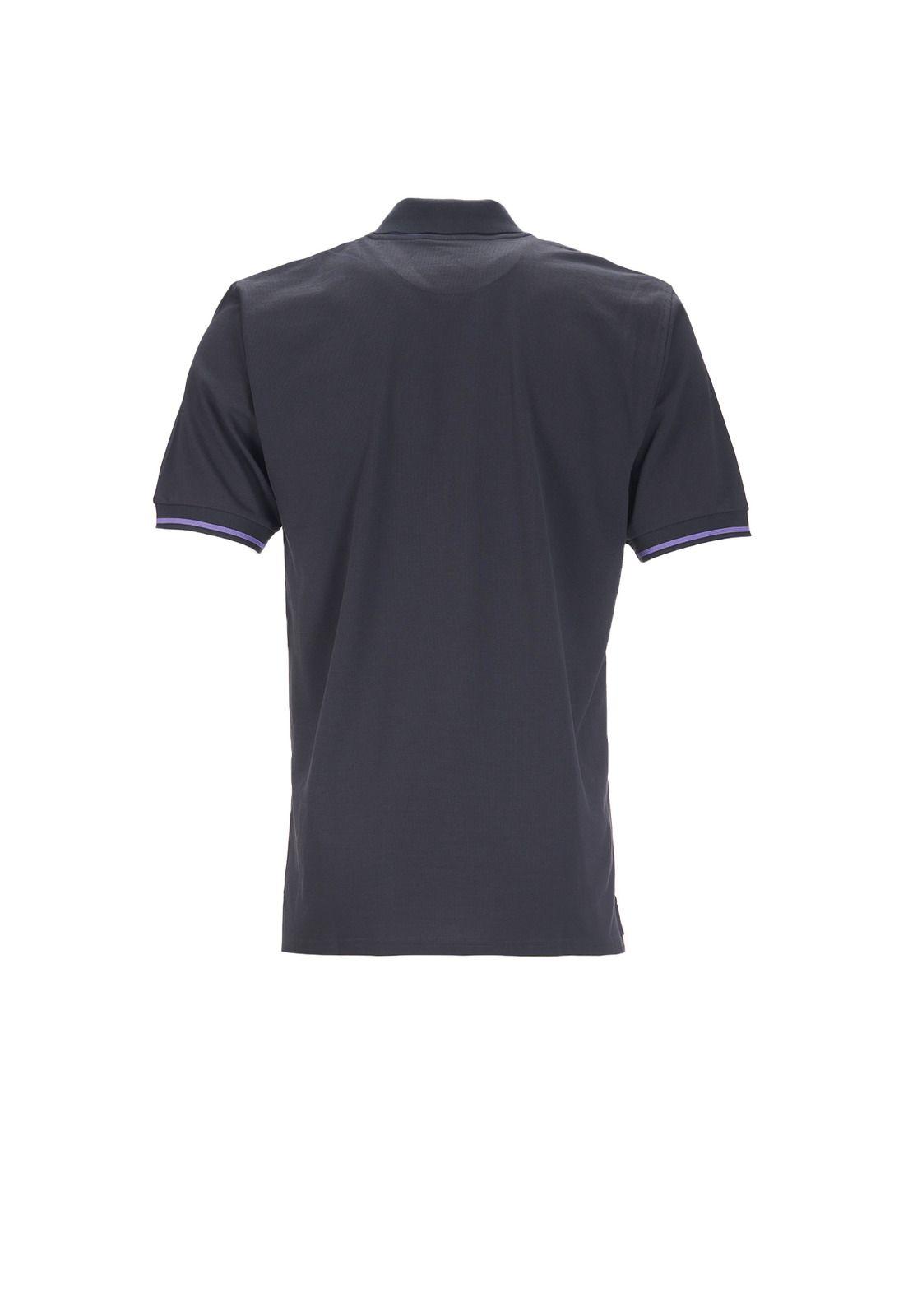 Polera Algodón Pima Pique Hombre Mitchell Azul-1