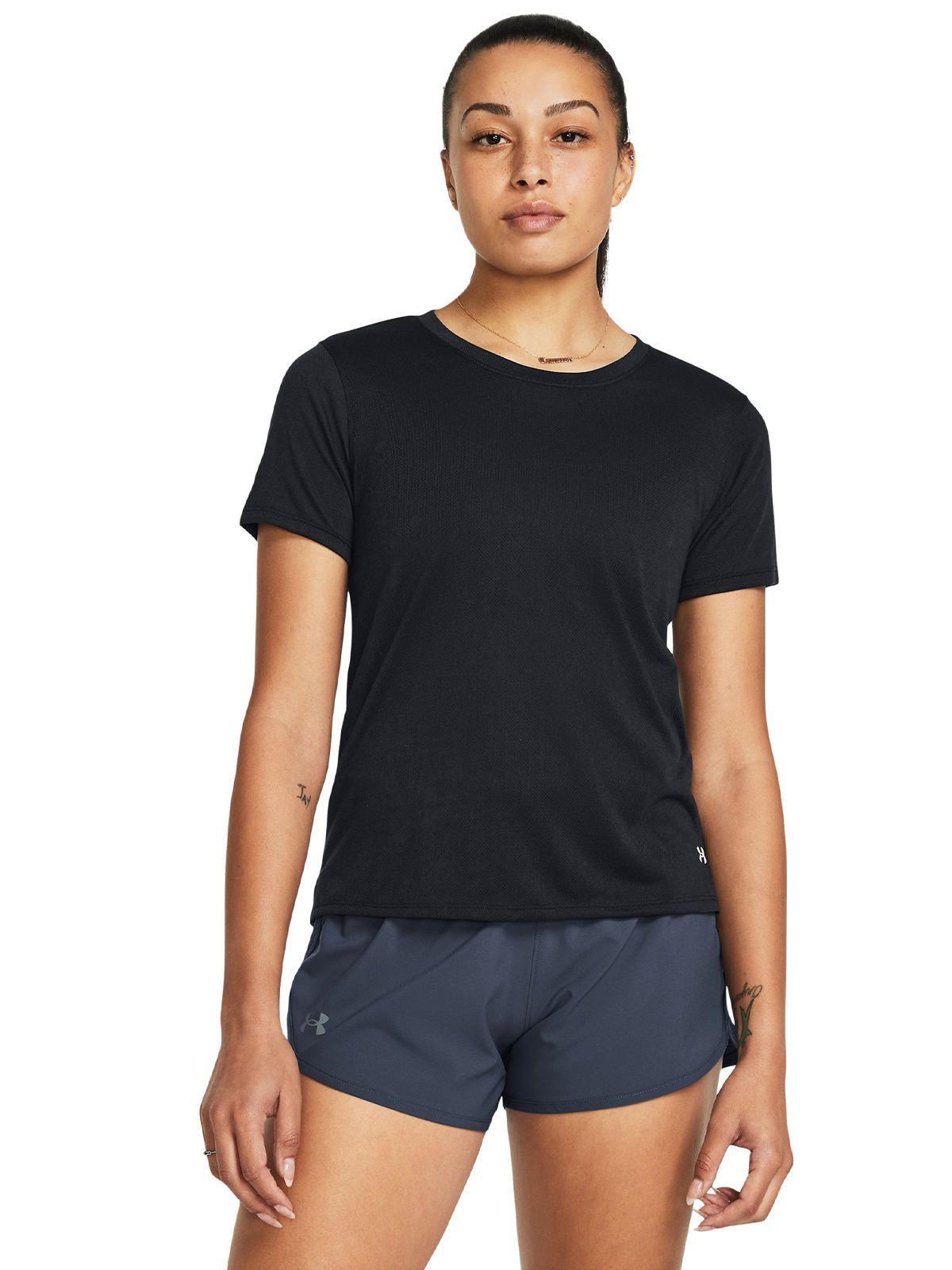 Polera UA Launch Splatter mujer Negro-0