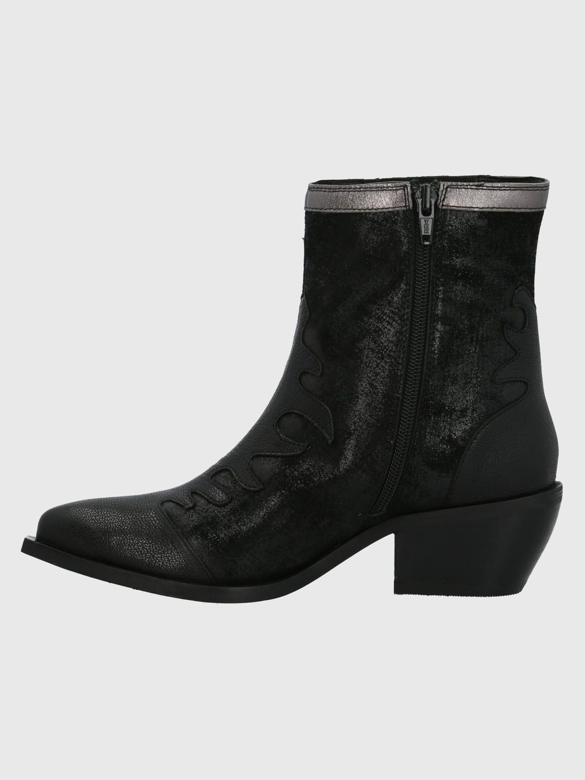Botín Cuero Mujer Runn Negro-4