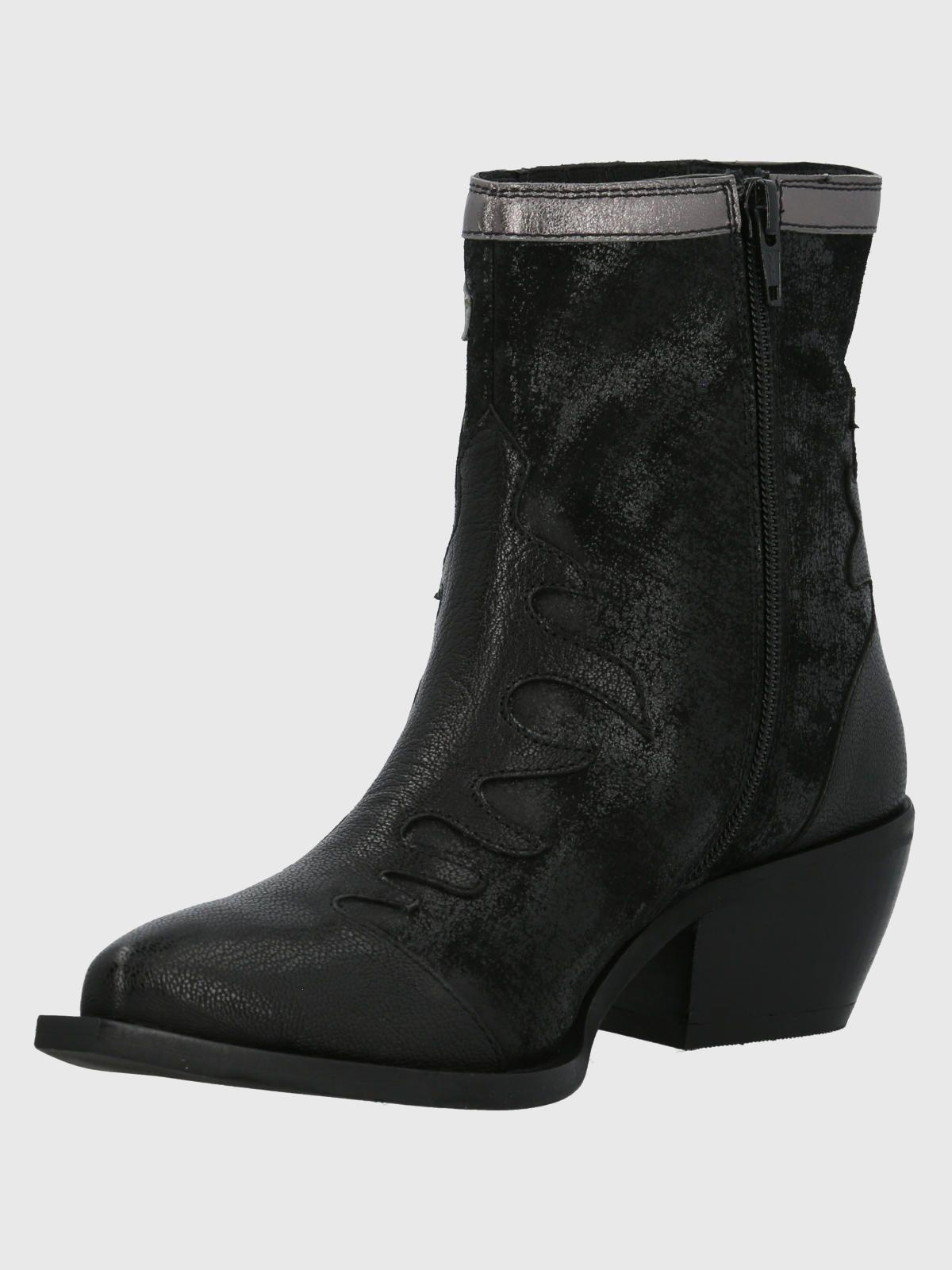 Botín Cuero Mujer Runn Negro-5