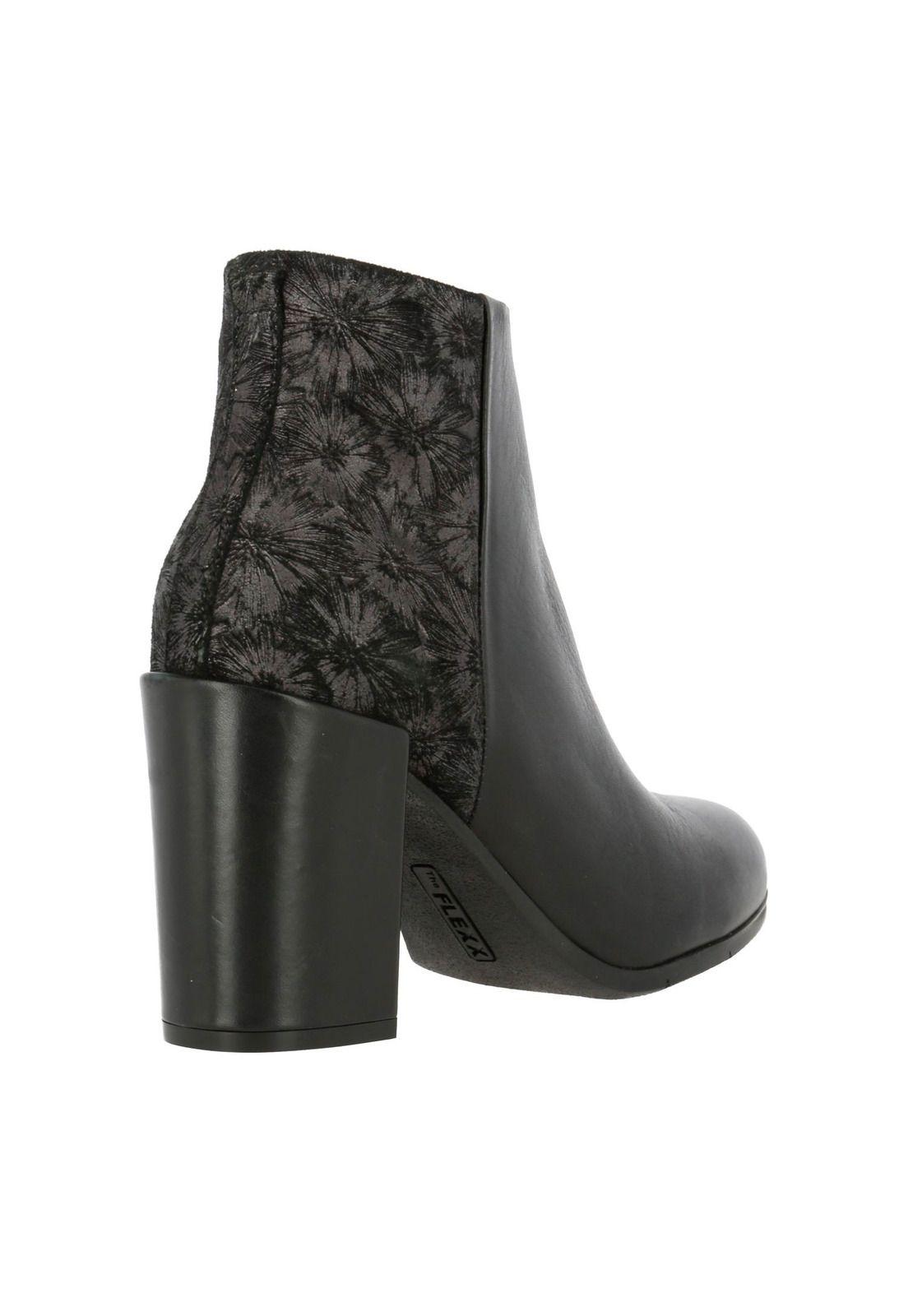 Botin Mujer Cuero Lesso Tan Negro-4