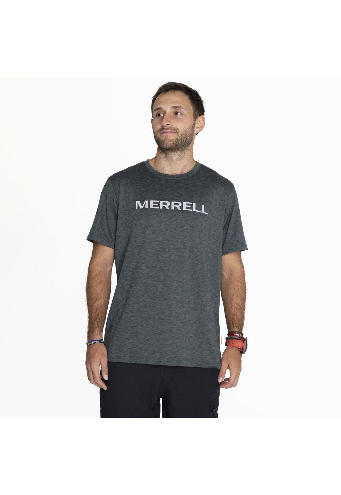 Polera M/C Sport T-Shirt Short Gris Hombre-0