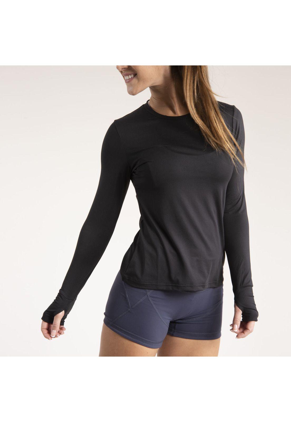 Polera M/L Mujer Capri Negro-1