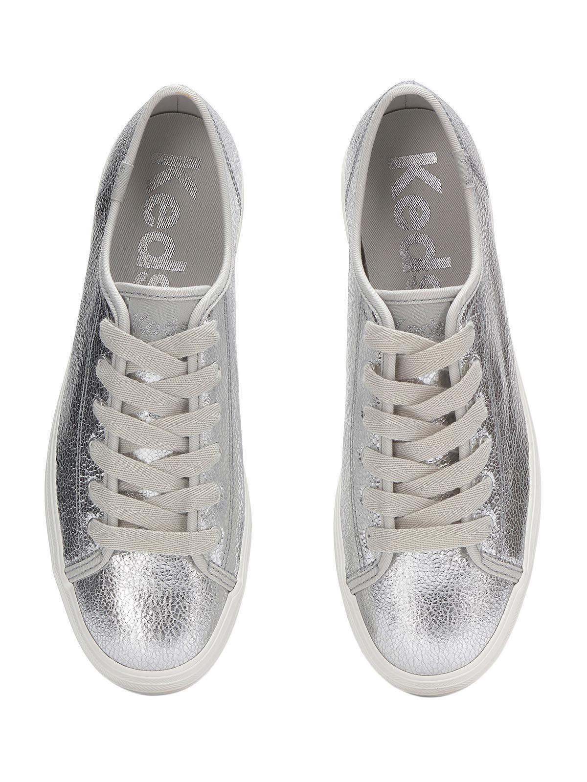 Zapatilla Cuero Mujer Triple Kick Plateado-4