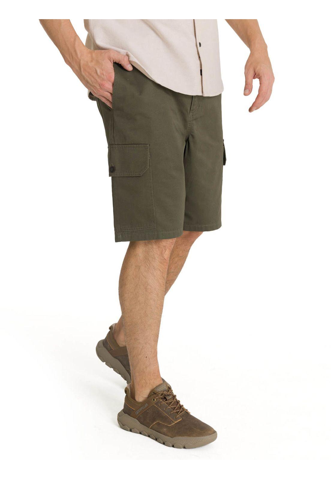 Short Hombre Cargo Verde Oliva-1