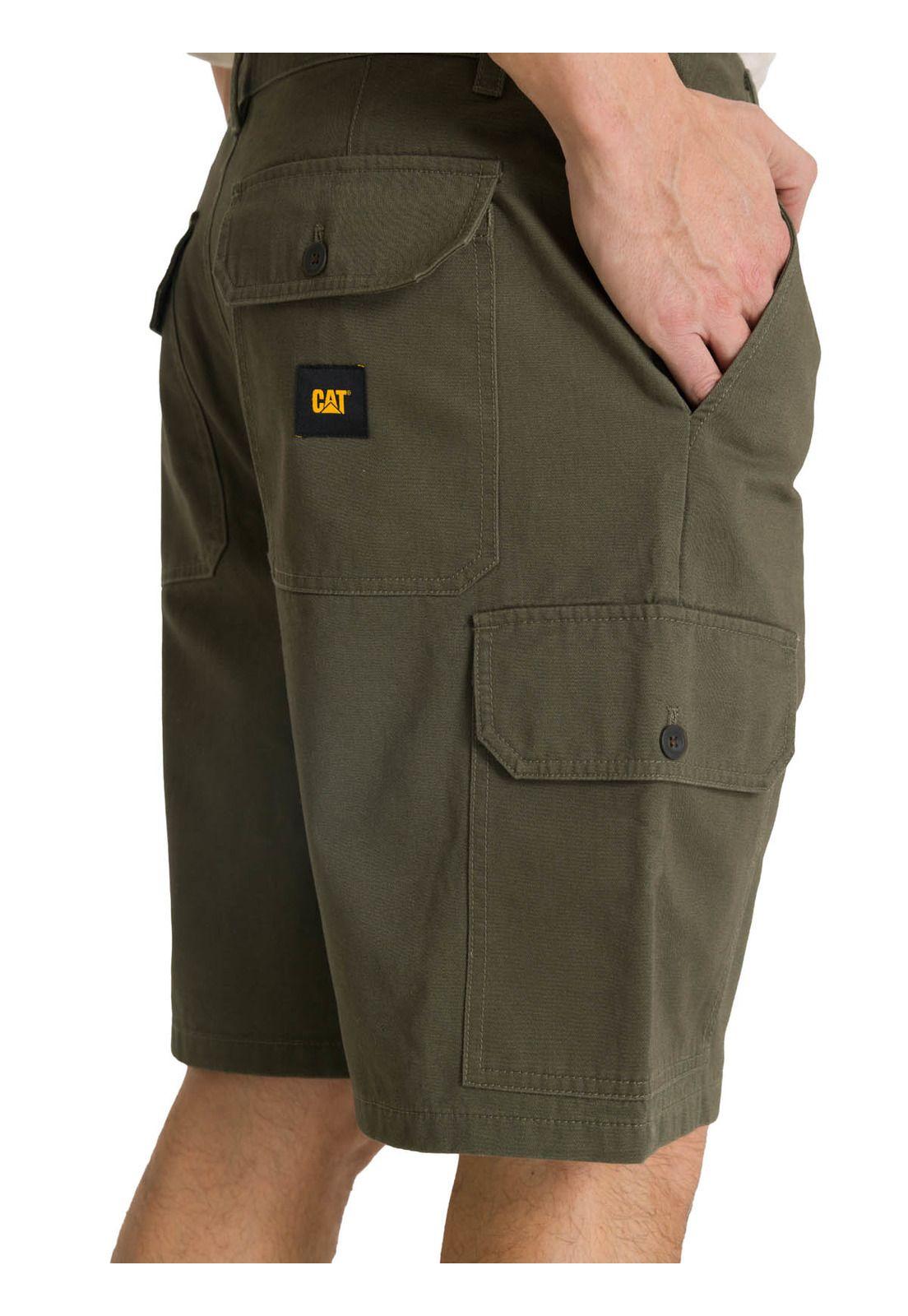 Short Hombre Cargo Verde Oliva-7