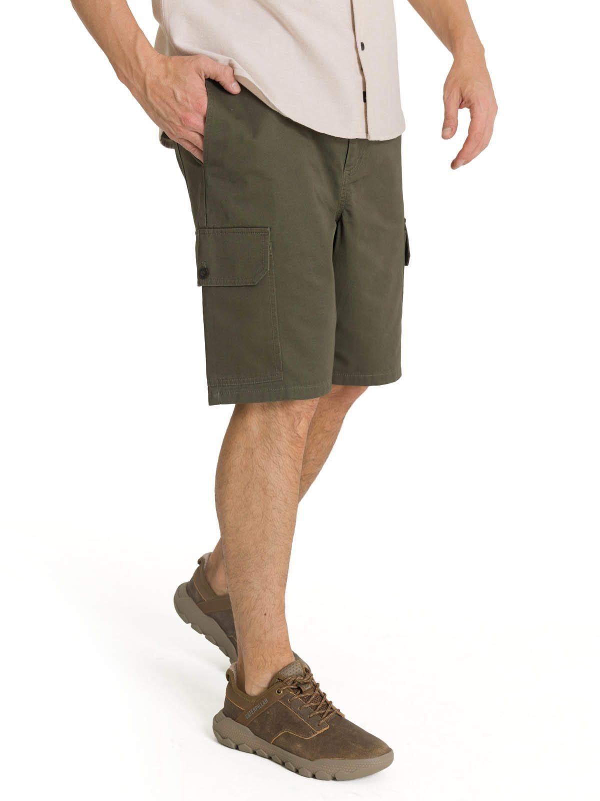 Short Hombre Cargo Verde Oliva-1