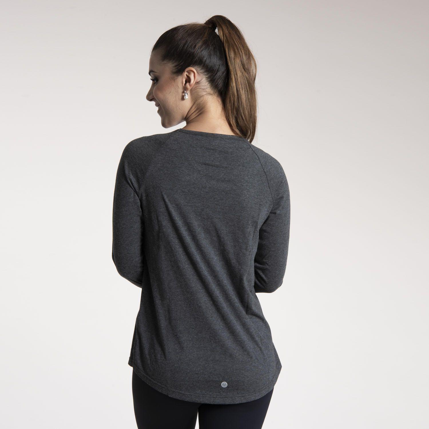 Polera M/L Mujer First Layer W/Pocket Negro-2