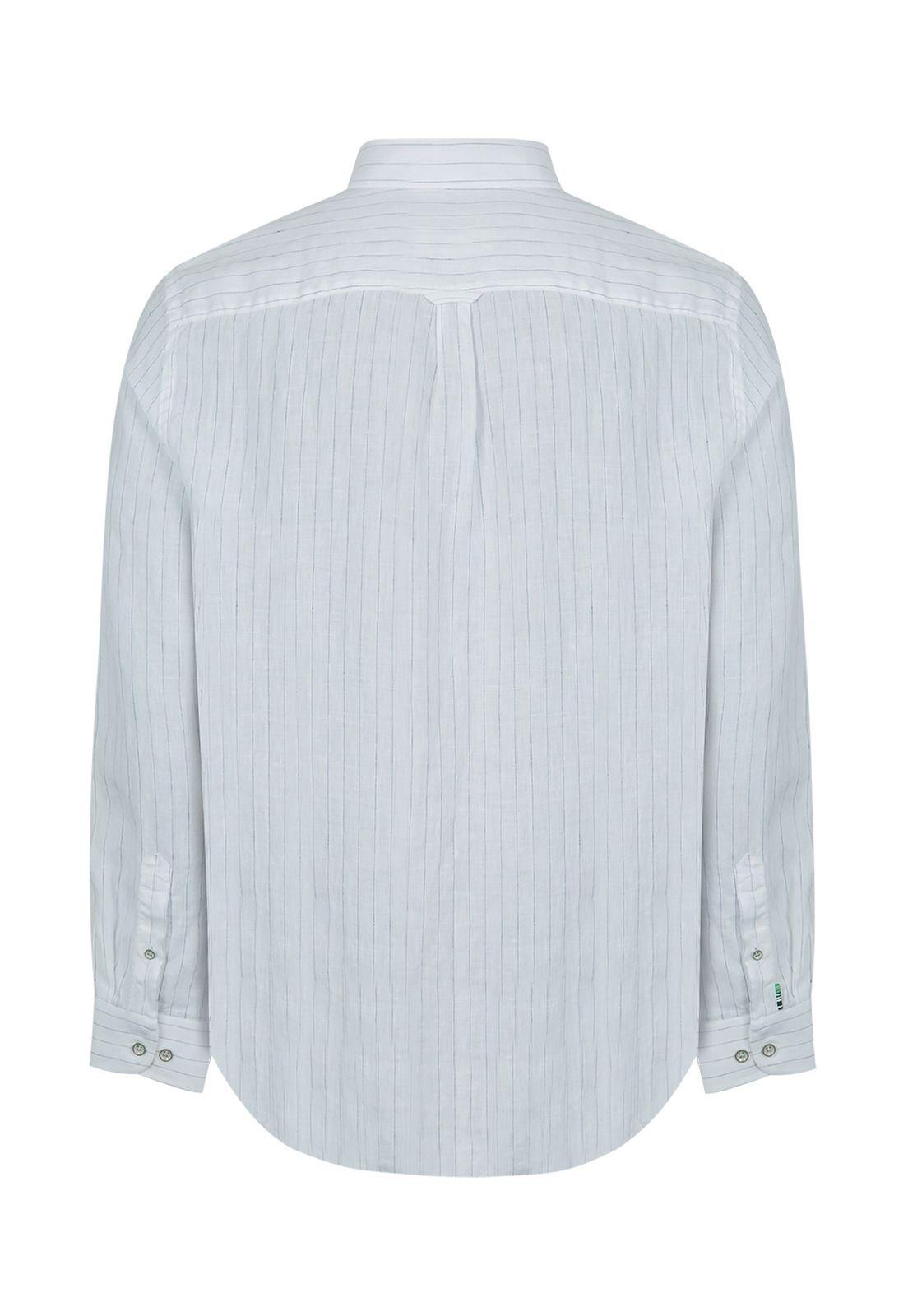 Camisa Lino Orgánico Azul Fantasy Hombre -1