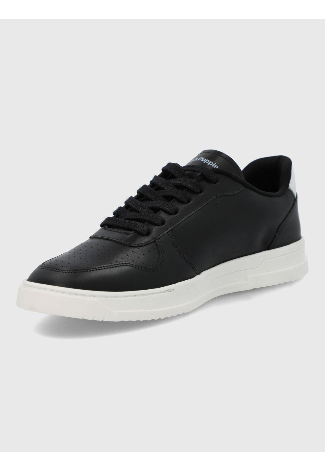 Zapatilla Cuero Hombre Philippe Negro-3