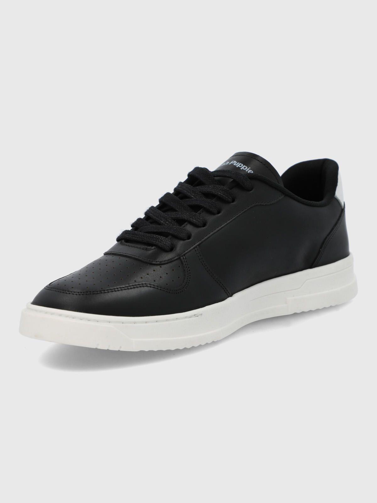 Zapatilla Cuero Hombre Philippe Negro-3