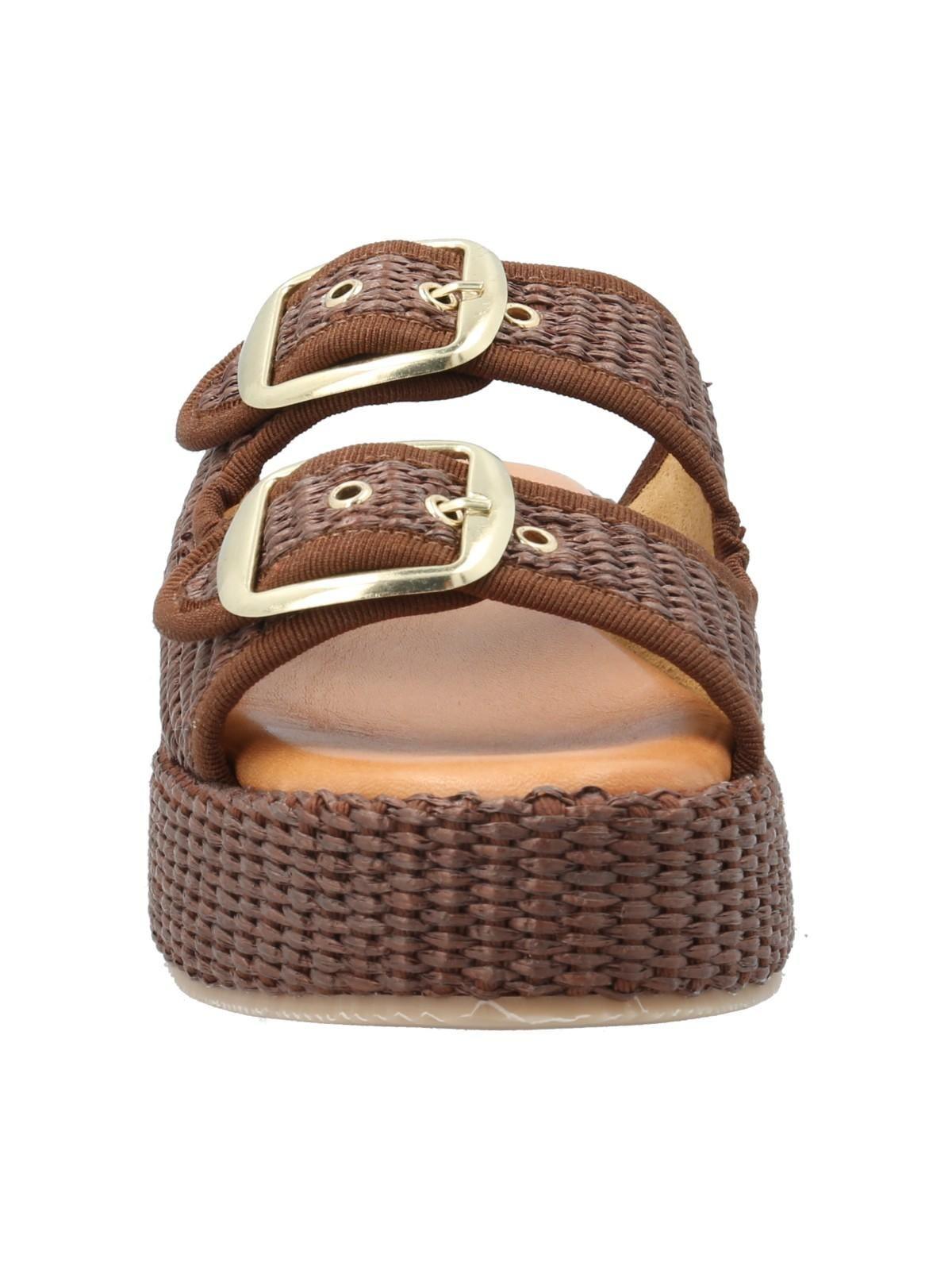 Sandalia Rafia Mujer Ruth Café-3