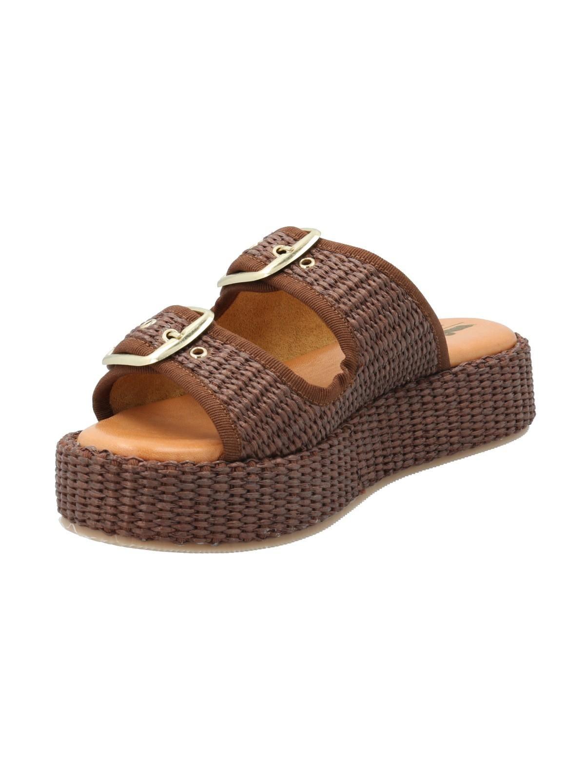 Sandalia Rafia Mujer Ruth Café-4