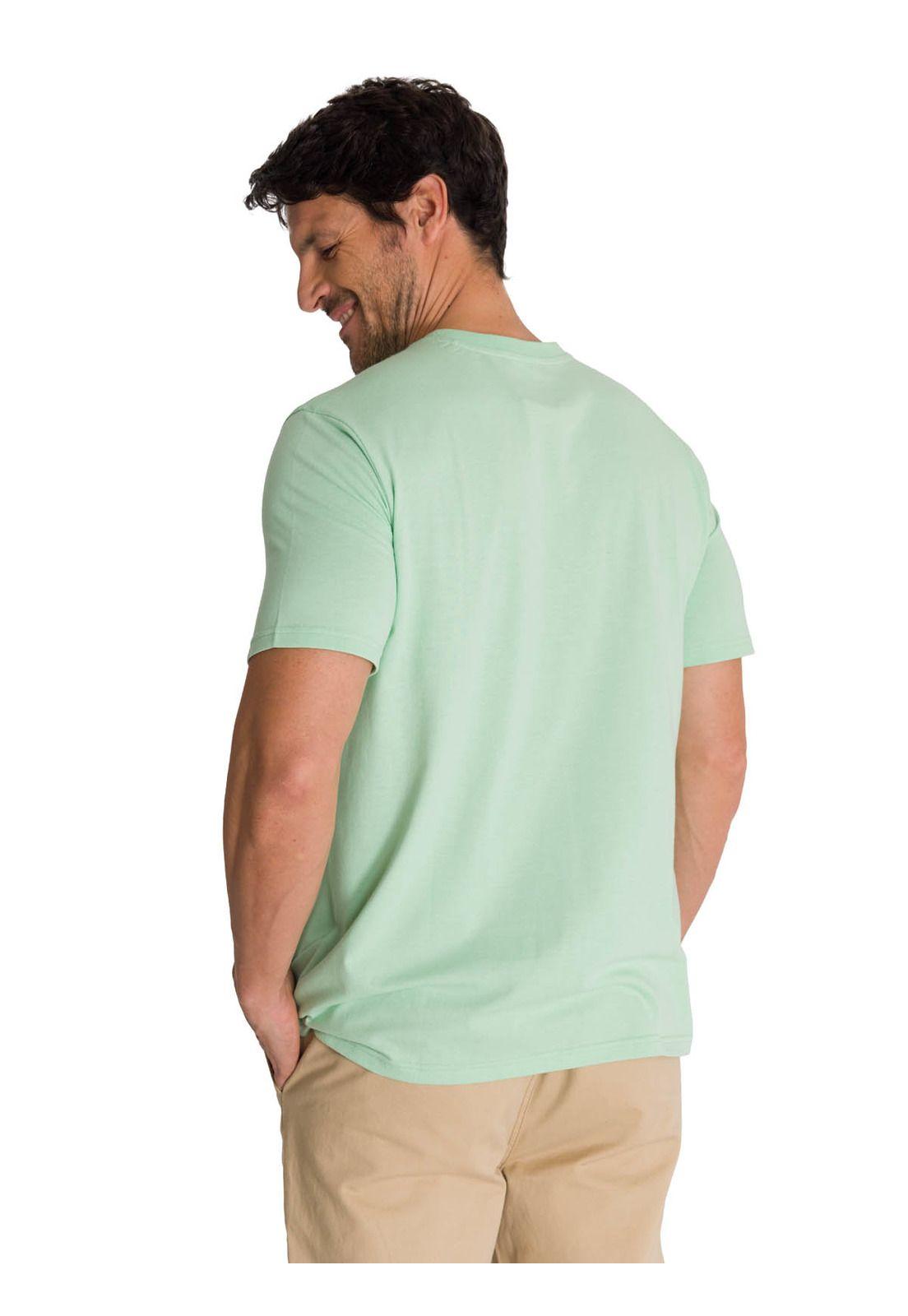 Polera Manga Corta Hombre Logoerpillar Verde-3