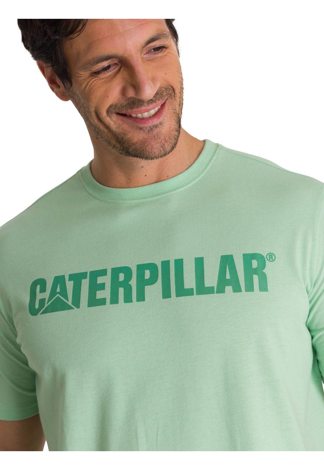 Polera Manga Corta Hombre Logoerpillar Verde-4