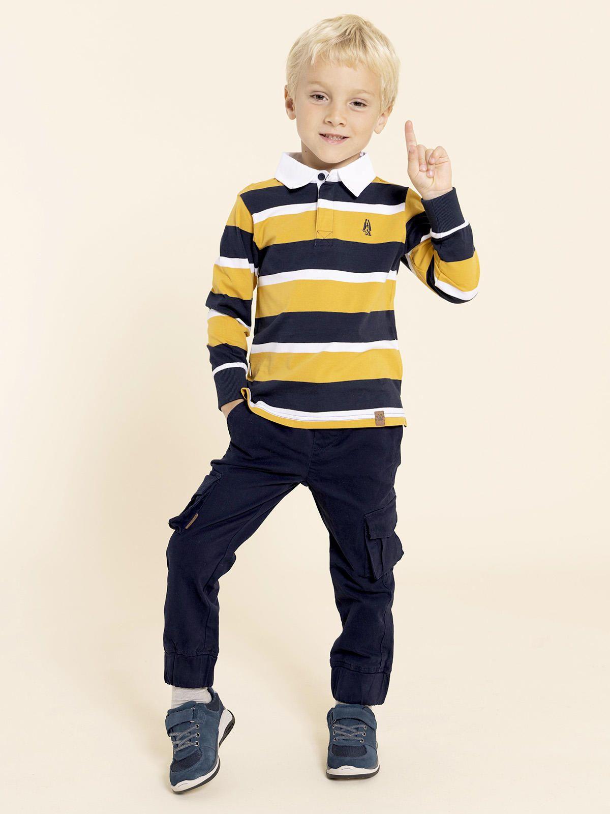 Zapatilla Cuero Bambus Niño Azul-4