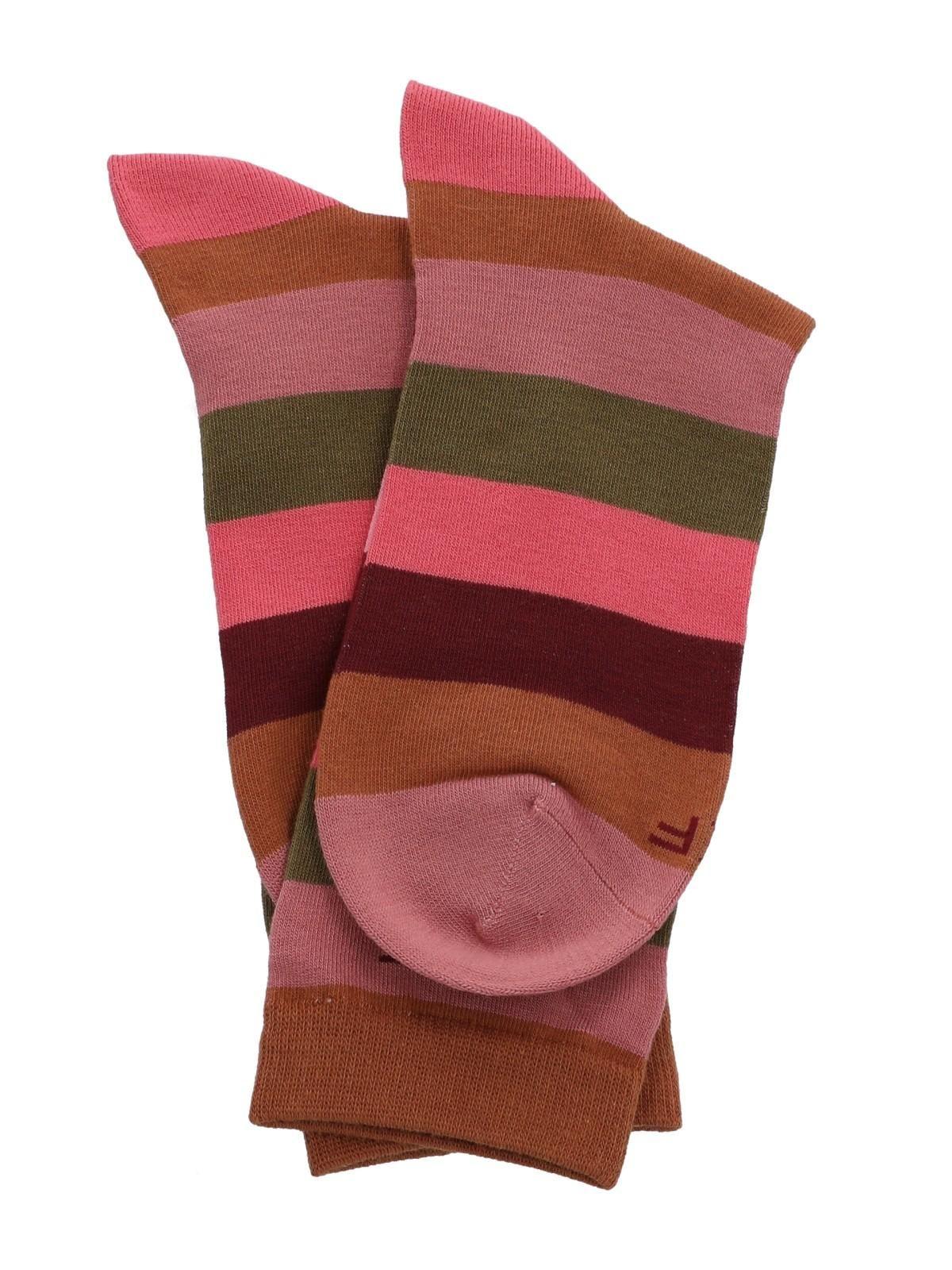 Calcetín Bambú Mujer C Block Rosado-2